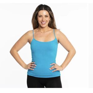 Vintage Y2K Wet Seal Spaghetti Strap Essential Cute Blue Tank Top Shirt Size M